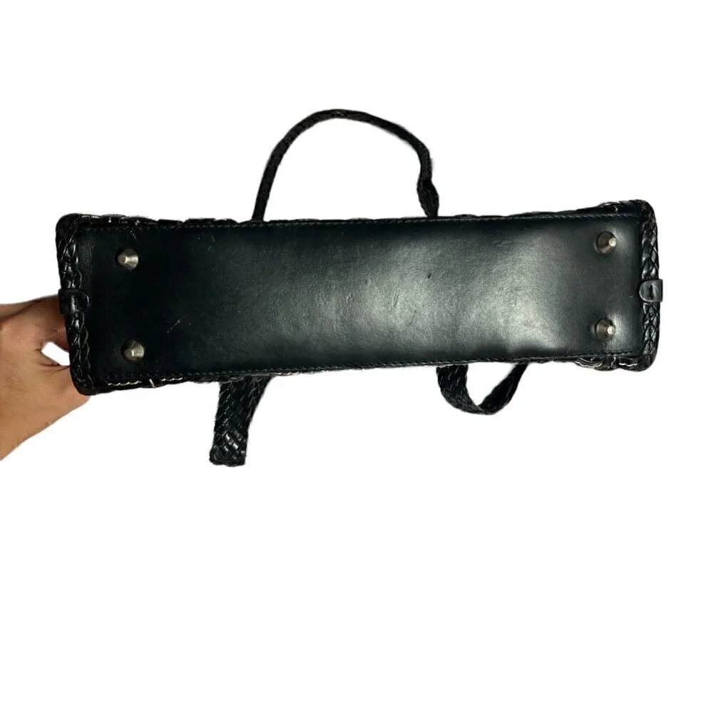 EUC ELLIOT LUCCA Leather Woven Shoulder Bag